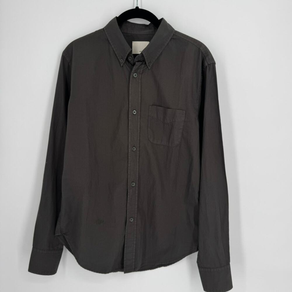 BAND OF OUTSIDERS Shirt Mens Small Cotton Button Down Long Sleeve Gray USA